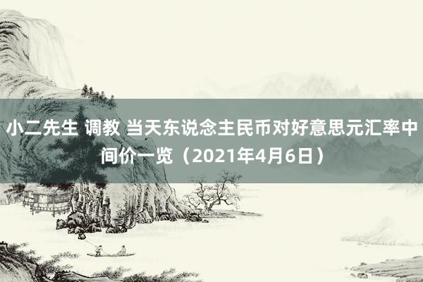 小二先生 调教 当天东说念主民币对好意思元汇率中间价一览（2021年4月6日）