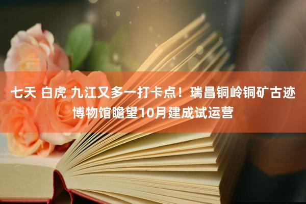 七天 白虎 九江又多一打卡点！瑞昌铜岭铜矿古迹博物馆瞻望10月建成试运营