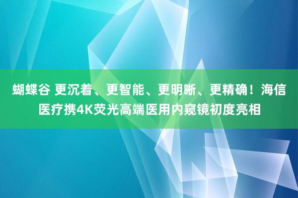 蝴蝶谷 更沉着、更智能、更明晰、更精确！海信医疗携4K荧光高端医用内窥镜初度亮相