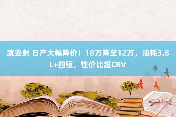 就去射 日产大幅降价！18万降至12万，油耗3.8L+四驱，性价比超CRV