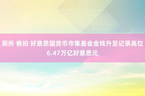 厕所 偷拍 好意思国货币市集基金金钱升至记录高位6.47万亿好意思元