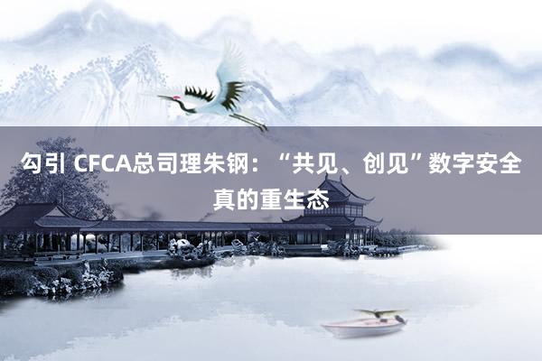 勾引 CFCA总司理朱钢：“共见、创见”数字安全真的重生态