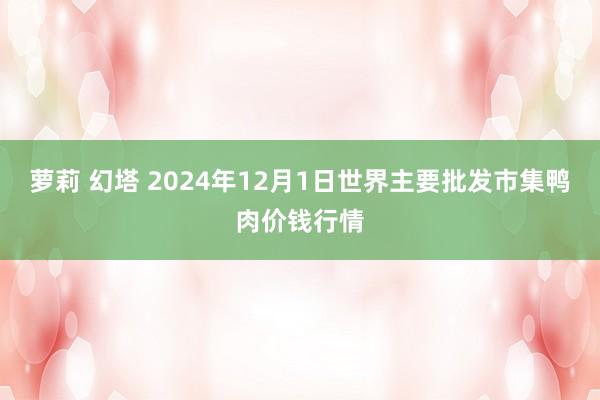 萝莉 幻塔 2024年12月1日世界主要批发市集鸭肉价钱行情