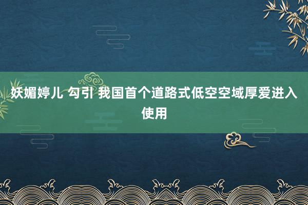 妖媚婷儿 勾引 我国首个道路式低空空域厚爱进入使用