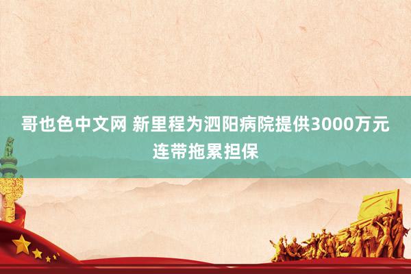 哥也色中文网 新里程为泗阳病院提供3000万元连带拖累担保